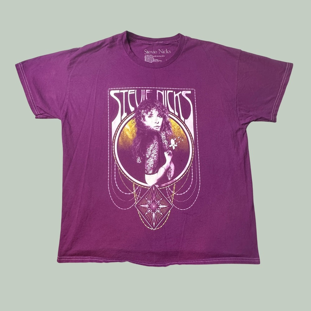 Stevie Nicks T-Shirt Mens Large Purple Graphic Rock Music Band Tee 2024 RN 90355